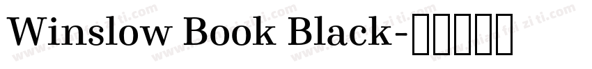Winslow Book Black字体转换